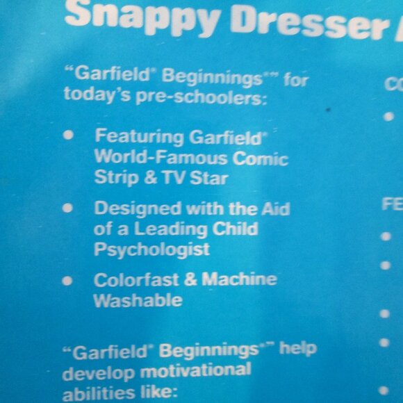 HTF Garfield "Snappy Dresser" Activity Teaching Doll - Picture 7 of 13